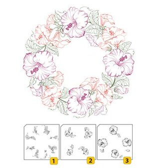 Layered stamp with position LCS001 - Wreath-1