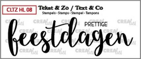 Crealies Clearstamp Tekst &amp; Zo prettige feestdagen (dicht) CLTZHL08 28 x 89 mm