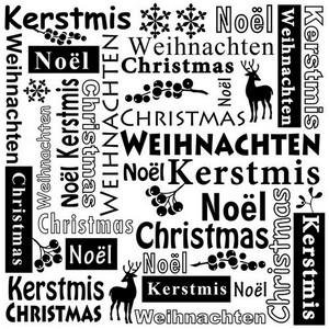 Nellie`s Choice - Emb.folder Multi Language tekst Kerstmis MLTXT001