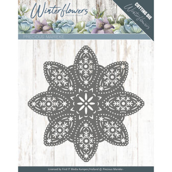 Dies - Precious Marieke - Winter Flowers - Floral Snowflake PM10140