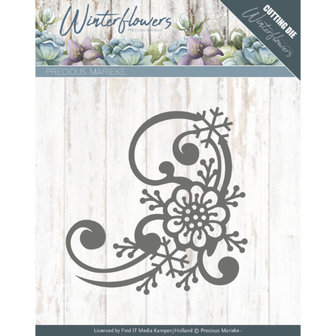 Dies - Precious Marieke - Winter Flowers - Snowflake flower corner PM10144