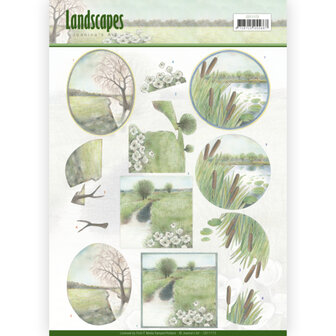 3D knipvel - Jeanine&#039;s Art - Landscapes - Winter Landscapes CD11173