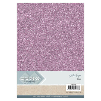 CDEGP008 Card Deco Essentials Glitter Paper Pink
