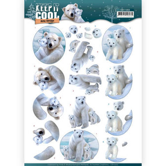 3D knipvel - Amy Design - Keep it Cool - Cool Polar Bears CD11202