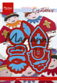 Marianne desgn - LR0565 -   Creatables stencil Sinterklaas en Pieterbaas