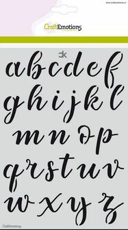 CraftEmotions stencil - alfabet CK handletter A5 - H=&plusmn;17-43mm A5 Carla Kamphuis