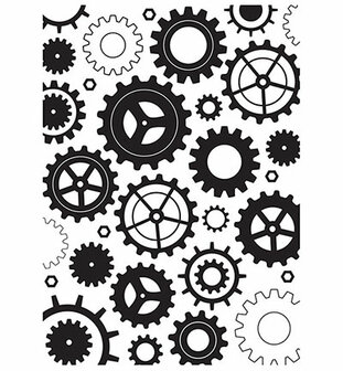 Nellie Snellen - Embossing template - 127x178mm Cogwheels
