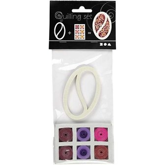 Quilling set, ovaal