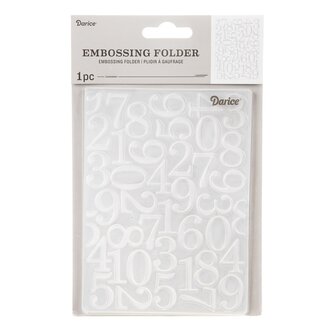 Embossing template 10,7 x 14,6cm numbers