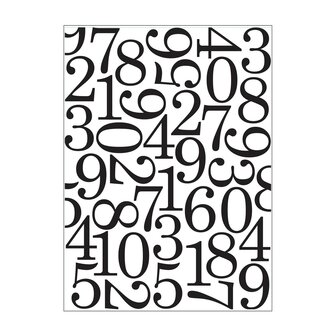 Embossing template 10,7 x 14,6cm numbers