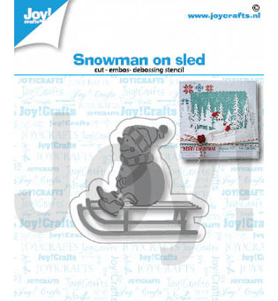 Joy! stencil-  Sneeuwpop op slee -  6002/1420
