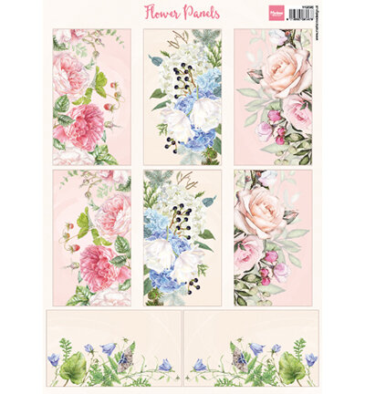 Marianne design, A4 knipvel-  VK9592 - Flower Panels