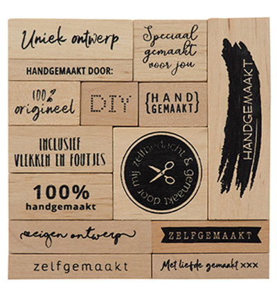 Marianne desgn - CS1074 Houtstempel set – Zelfgemaakt