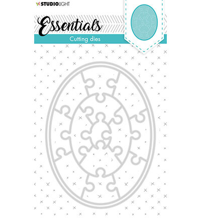 Studio Light Embossing -  SL Cutting Die Small shape oval puzzle Essentials nr.386