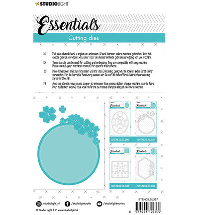 Studio Light Embossing -  SL Cutting Die Small shape round flower Essentials nr.387