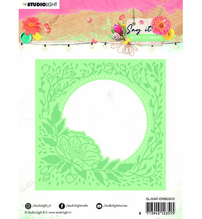 Studio Light Emb. Folder & Cutting Die Say it with flowers nr.12 SL-SWF-EMBCD12 150x150mm