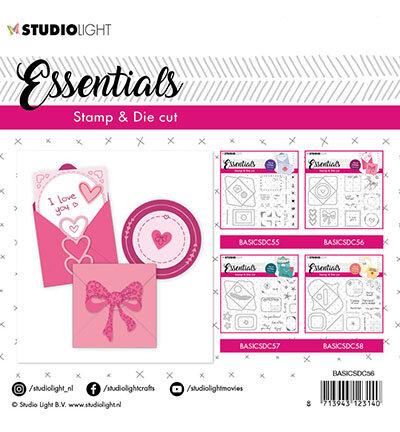 Studio Light - SL-  Stamp & Cutting Die Square envelope Essentials nr.56