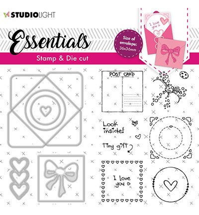 Studio Light - SL-  Stamp & Cutting Die Square envelope Essentials nr.56