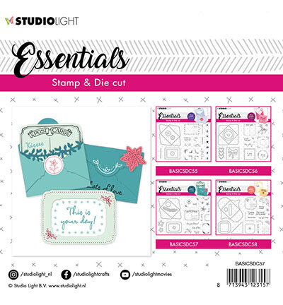 Studio Light - SL-  Stamp & Cutting Die Rectangular envelope Essentials nr.57