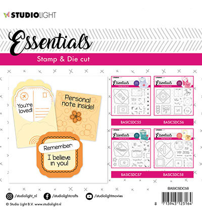 Studio Light - SL-  Stamp & Cutting Die Square envelope Essentials nr.58