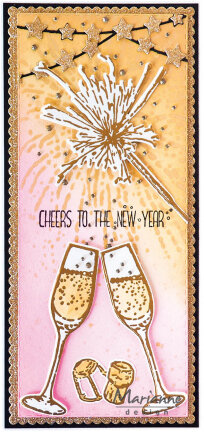 Marianne D Clear Stamp & Die set Tiny‘s Champagne TC0889 95x210mm