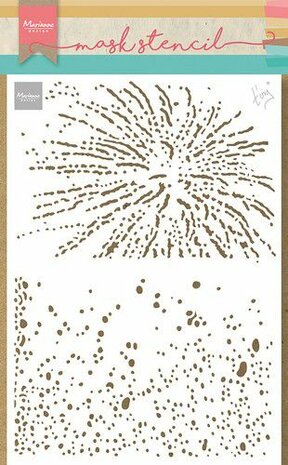 Marianne D Craft Stencil -Tiny‘s Bubbels en sterretjes PS8109 21x15cm