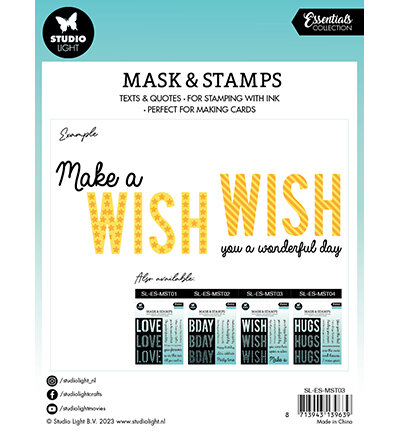 Studio Light Mask & Stamp Essentials nr.03 SL-ES-MST03 155x155mm