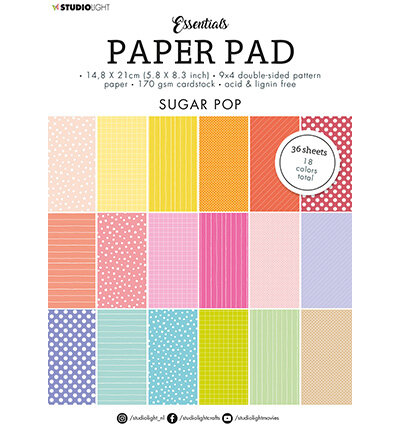 Studio Light Paper Pad Essentials Patterns Sugar Pop SL-ES-PP42 210x148mm