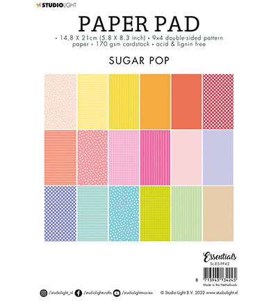 Studio Light Paper Pad Essentials Patterns Sugar Pop SL-ES-PP42 210x148mm