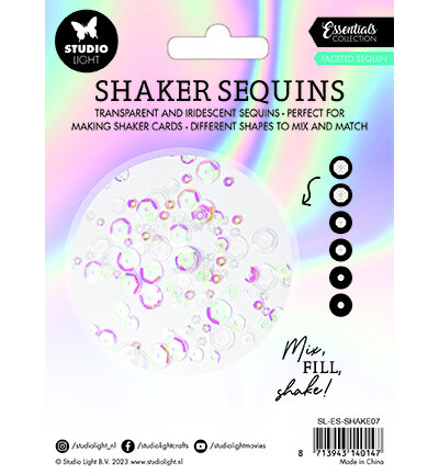 Studio Light Shaker elements Essentials- sequins-  nr.08 SL-ES-SHAKE07 151x111mm