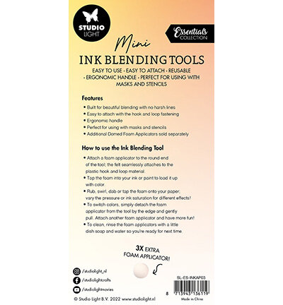 Studio Light Ink Blending Tool 20mm 3 stck nr.03 SL-ES-INKAP03 125x205mm