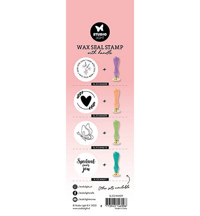Studio Light  - Wax Stamp with handle Peach heart Essentials Tools nr.09 SL-ES-WAX09 