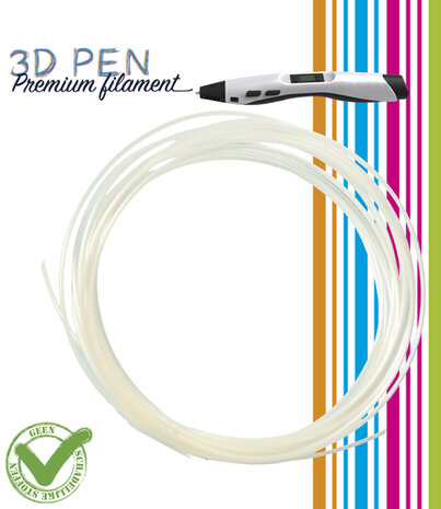 3D Pen filament - 5M - Parel wit
