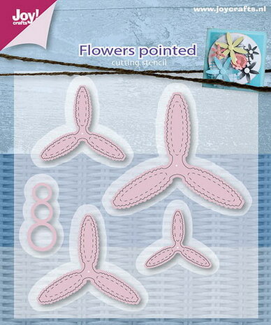 Joy Crafts - Joy! stencil - Mery's bloemen puntig (5) 6002/0596