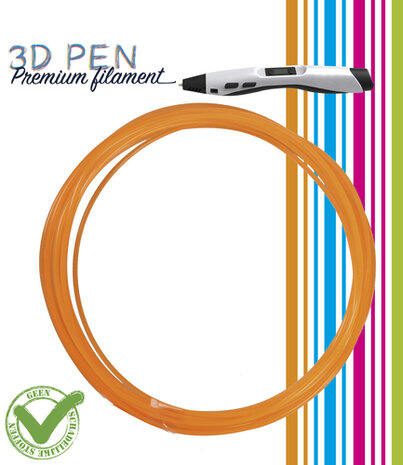 3D Pen filament - 5M - oranje fluor