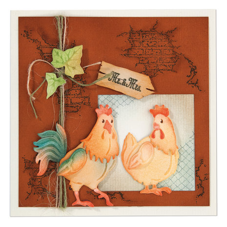 LCR45.3271 - Leabilitie® Rooster & Hen snij en embossing mal