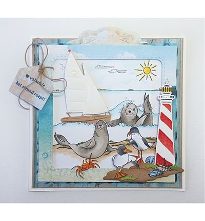 Marianne design, Clear Stamp -HT1623 - Hetty's border - Sailing the seas
