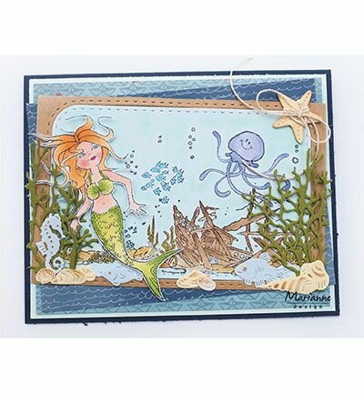 Marianne design, Clear Stamp -HT1620 - Hetty's border – Underwater