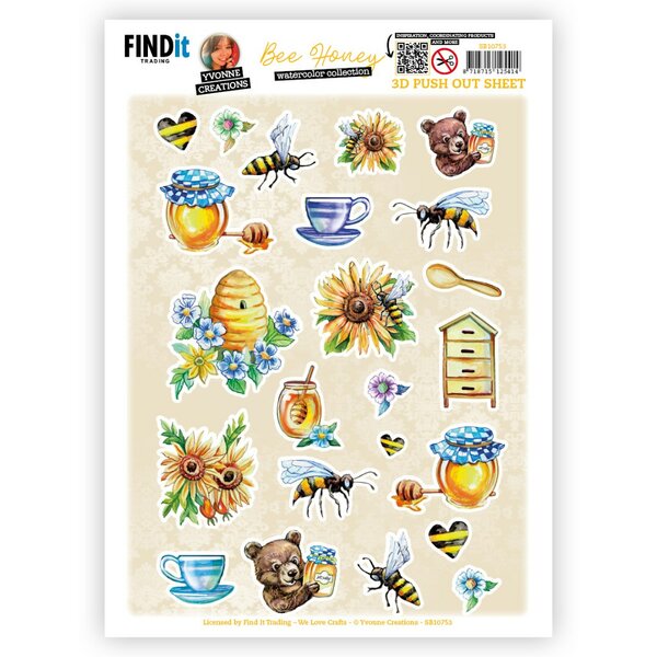 Push out - Yvonne Creations - Bee Honey - Small Elements A SB10753