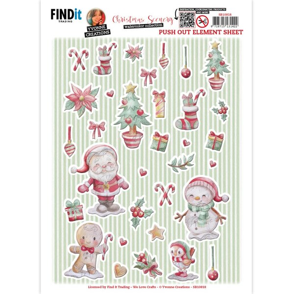 Push-Out - Yvonne Creations - Christmas Scenery - Small Elements A SB10818