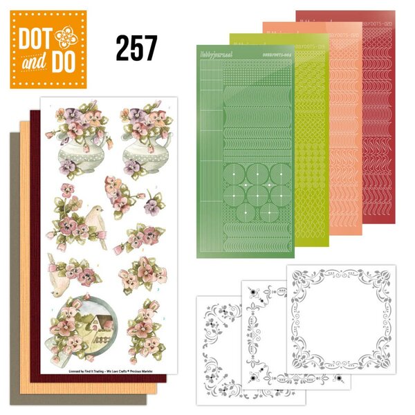 Dot and Do 257 - Precious Marieke - Painted Pansies DODO257