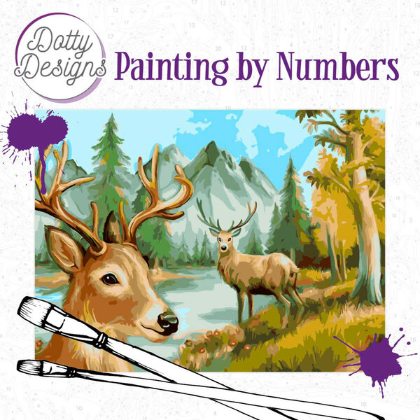 Deer - Painting by Numbers by Dotty Designs DDP1020