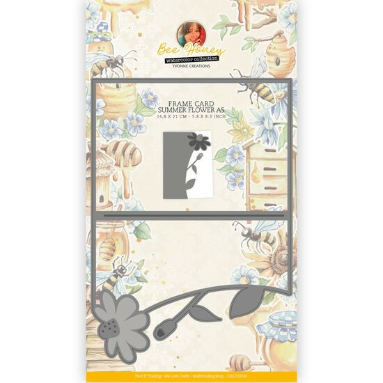 Dies - Yvonne Creations - Bee Honey - Summer Flower Frame A5 CDCD0149