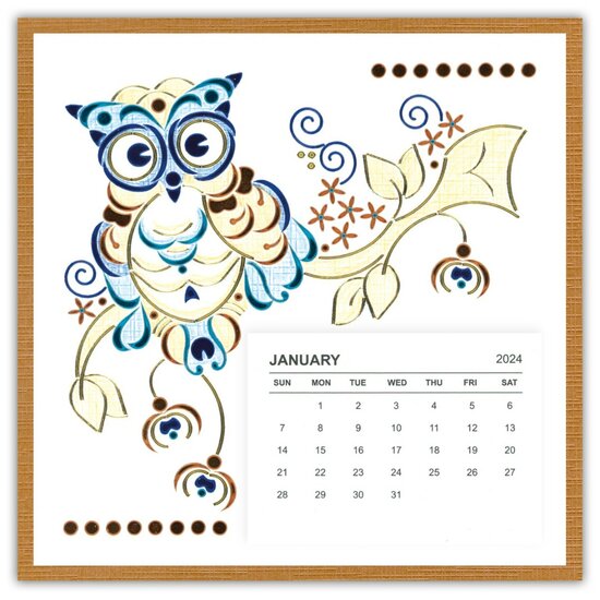 Dot and Do Special Calander set 4 - Owls DODOSP004