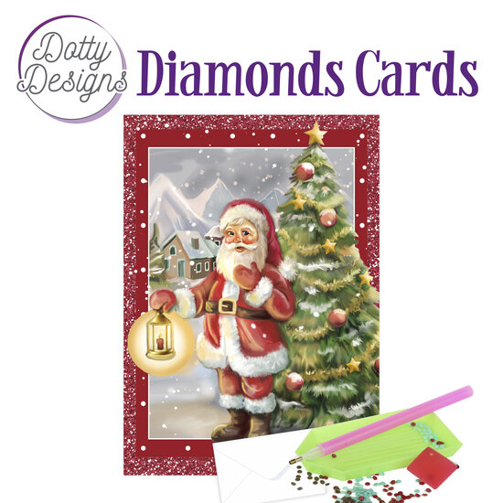 Dotty Designs Diamond Cards - Santa Claus with a Candle DDDC1154