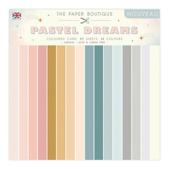 Pastel Dreams 8x8 Inch Coloured Card Pack PB1515