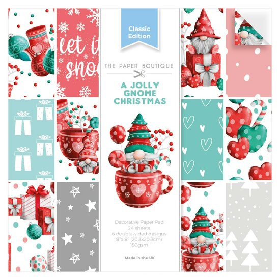 The Paper Boutique A Jolly Gnome Christmas 8x8 Decorative Paperpack PB2109