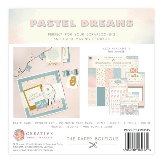 Pastel Dreams 8x8 Inch Coloured Card Pack PB1515