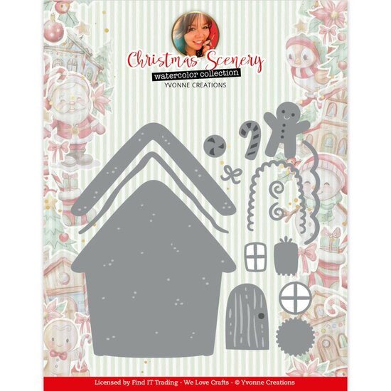 Dies - Yvonne Creations Christmas Scenery - Gingerbread House YCD10334