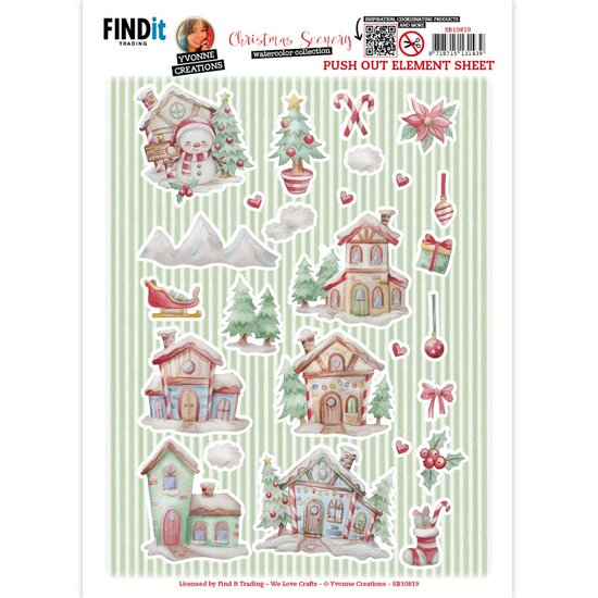 Push-Out - Yvonne Creations - Christmas Scenery - Small Elements B SB10819